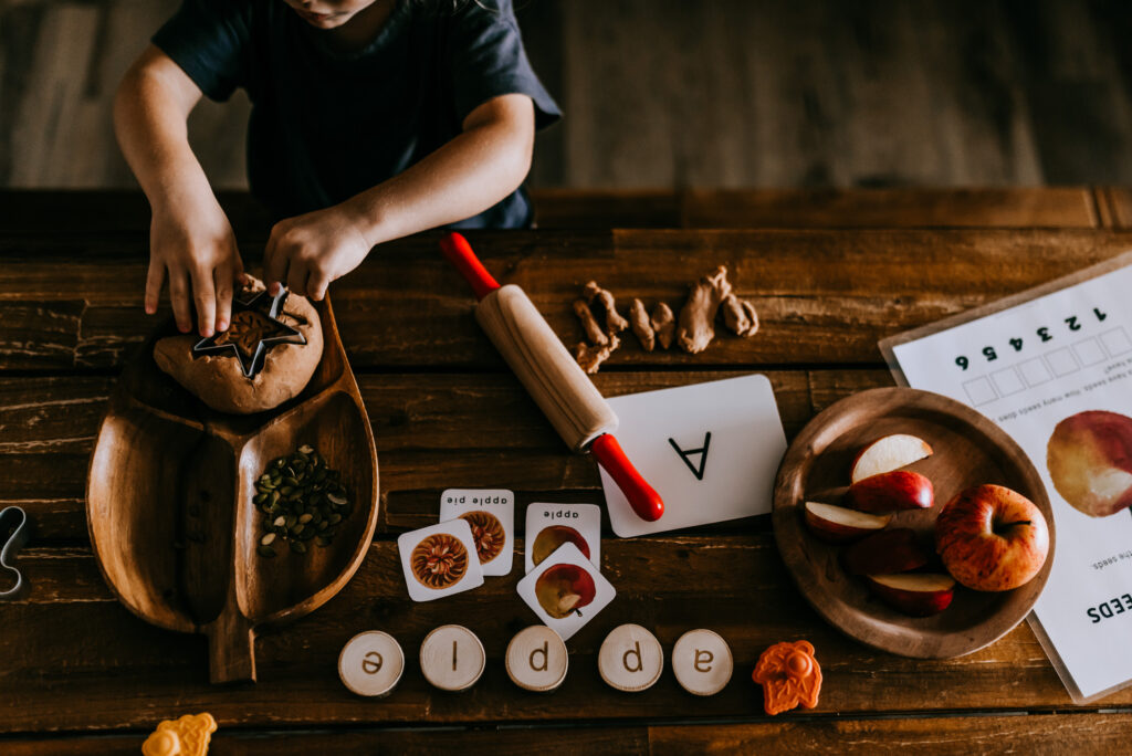 The letter A unit study in a nature schooling household.