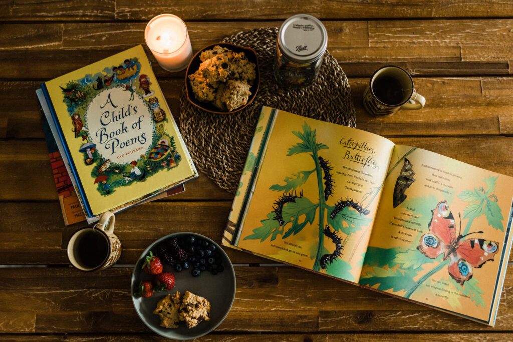 A poetry tea time is a great way to incorporate both literature and nature into your nature schooling day.